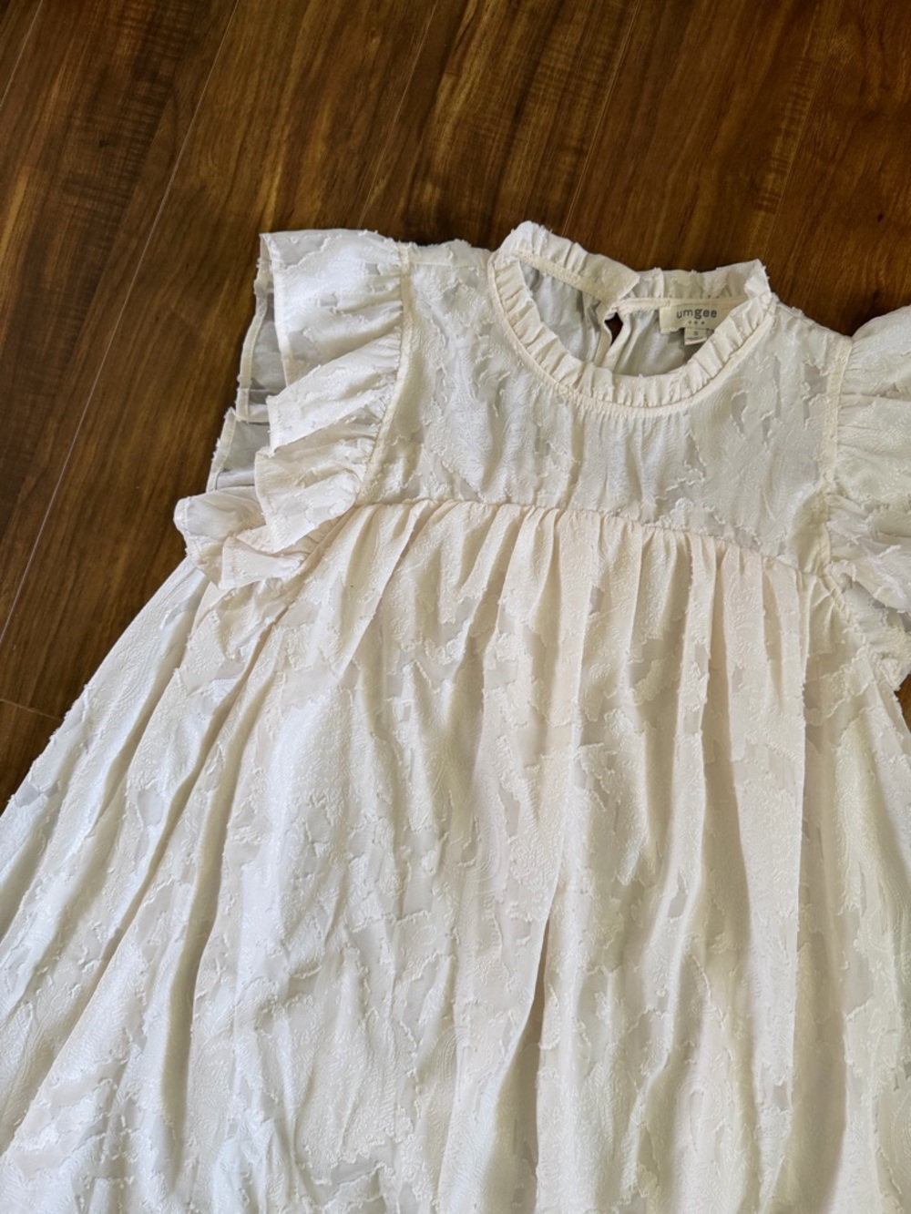 Textured Ruffle Neck Dress - Picture 2 of 3